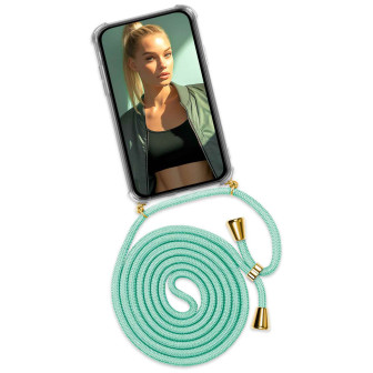 ONEFLOW ONEFLOW Twist Case Huawei P30 Pro Handykette – Stoff Kordel – ICY MINT (MINT)