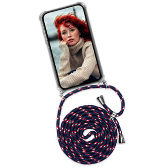 ONEFLOW Twist Case iPhone 17 Pro Handykette – Stoff Kordel – Nautic Life ONEFLOW Twist Case iPhone 17 Pro Handykette – Stoff Kordel – Nautic Life