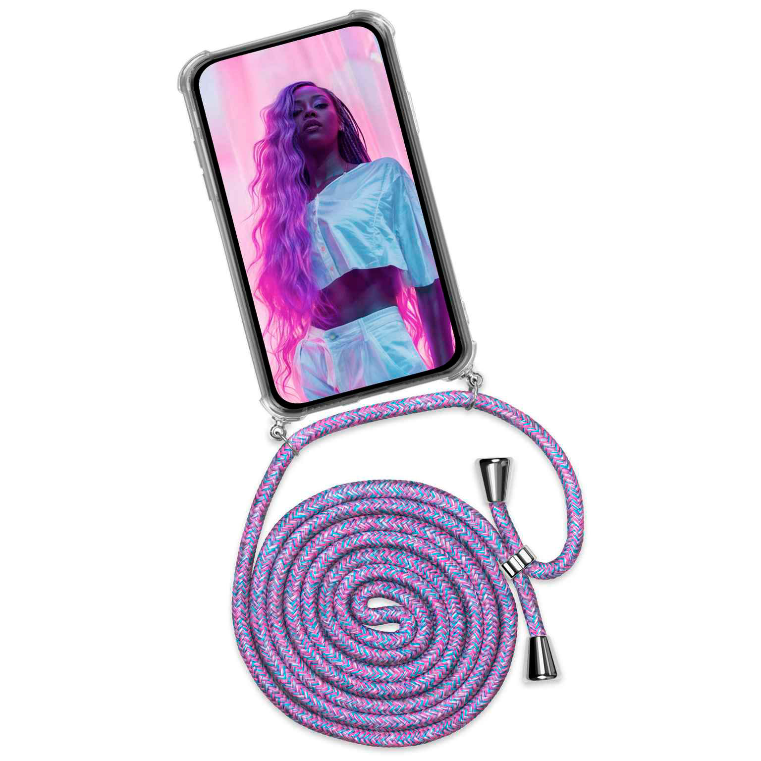 ONEFLOW Twist Case iPhone 17 Handykette – Stoff Kordel – Weiteres Produktbild 1 ONEFLOW Twist Case iPhone 17 Handykette – Stoff Kordel – Weiteres Produktbild 1