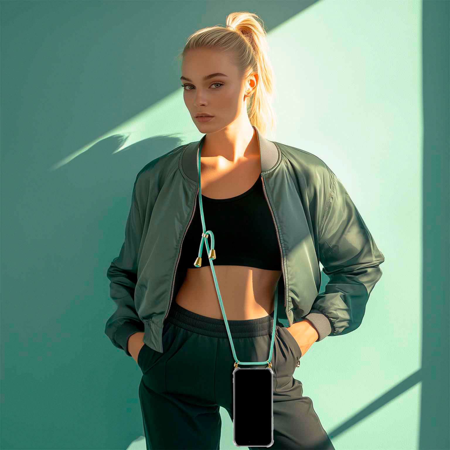 ONEFLOW Twist Case iPhone Air Handykette – Stoff Kordel – Weiteres Produktbild 4