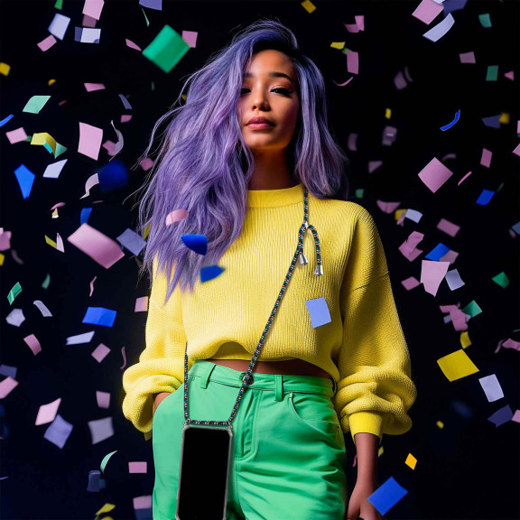 ONEFLOW Twist Case Samsung Galaxy A17 (4G) Handykette – Stoff Kordel – Weiteres Produktbild 7