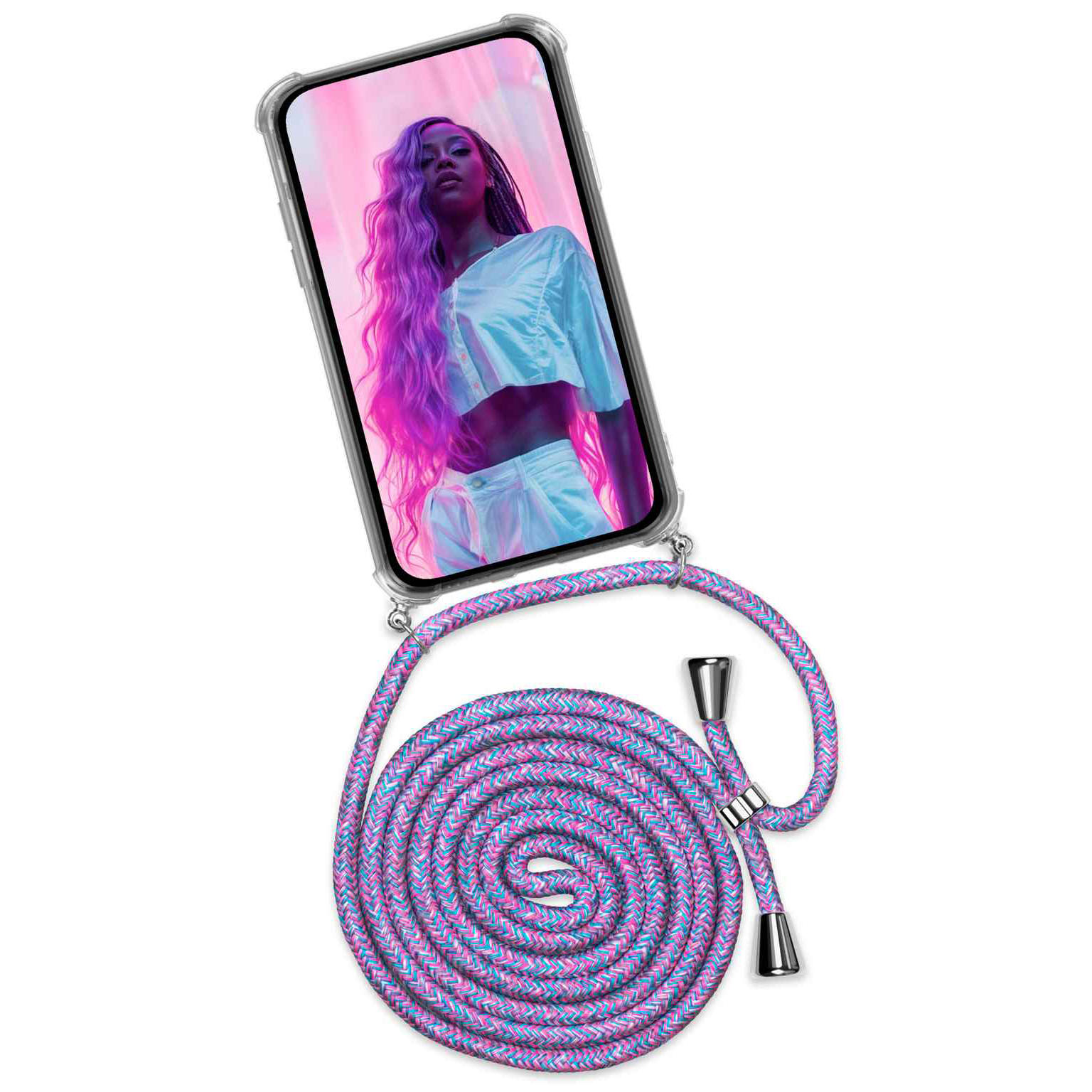 ONEFLOW Twist Case Samsung Galaxy A14 (4G) Handykette – Stoff Kordel Hauptbild