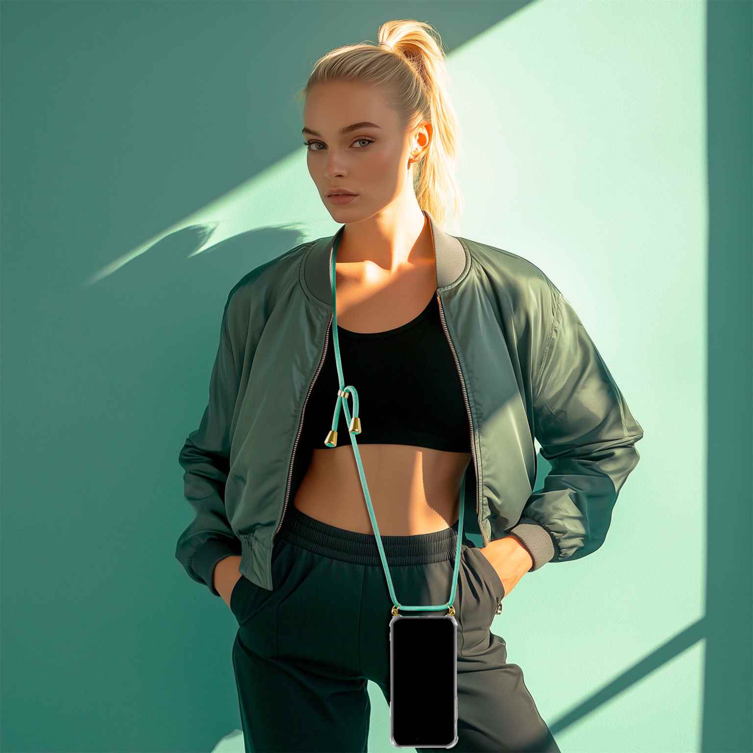 ONEFLOW Twist Case Samsung Galaxy A16 (4G) Handykette – Stoff Kordel – Weiteres Produktbild 4