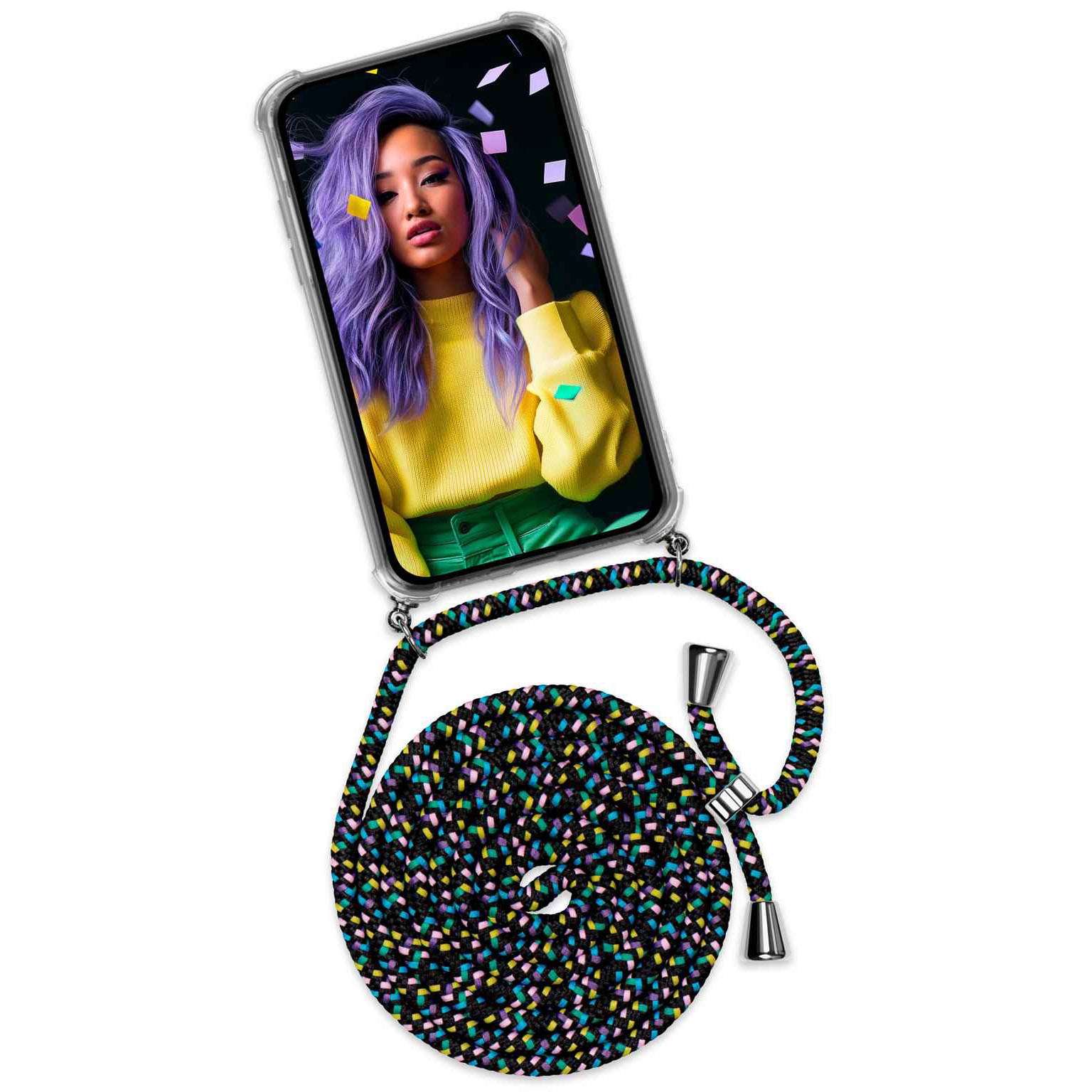 ONEFLOW Twist Case Samsung Galaxy A20e Handykette – Stoff Kordel Hauptbild