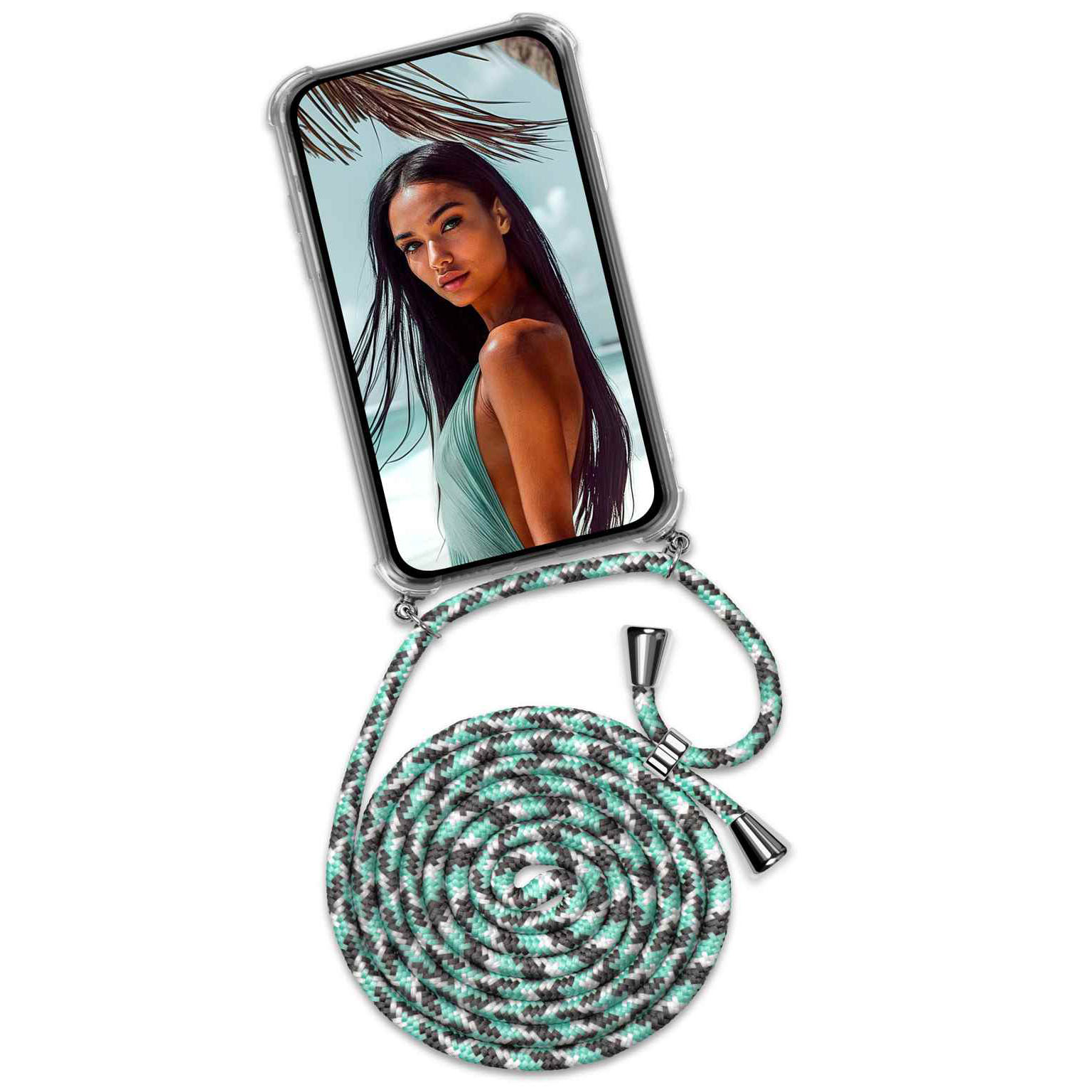 ONEFLOW Twist Case Samsung Galaxy A20e Handykette – Stoff Kordel Hauptbild