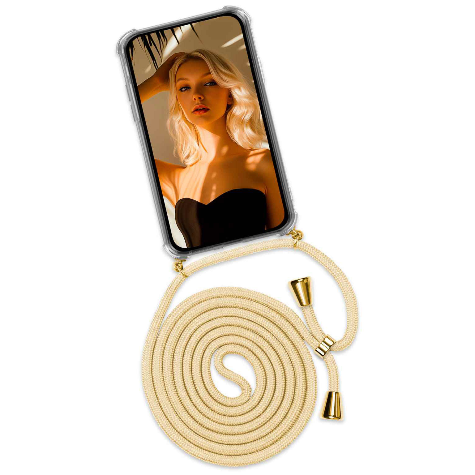 ONEFLOW Twist Case Samsung Galaxy A21s Handykette – Stoff Kordel