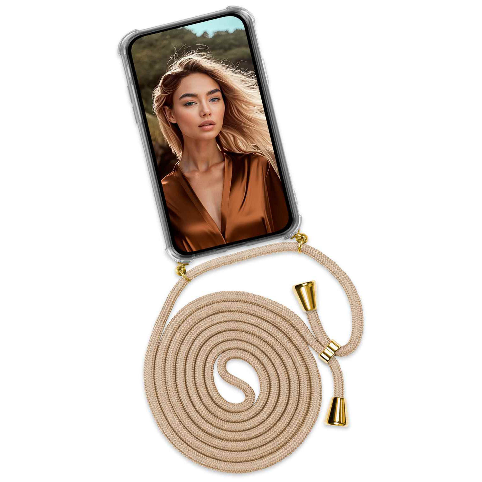 ONEFLOW Twist Case Samsung Galaxy A50 Handykette – Stoff Kordel – undefined