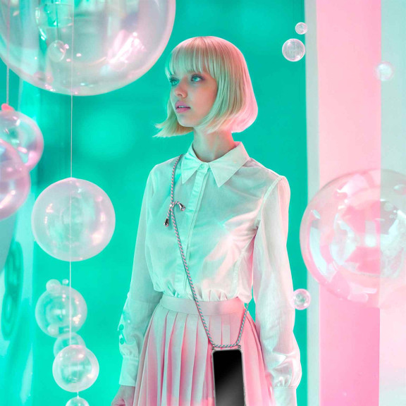 ONEFLOW Twist Case Samsung Galaxy A70 Handykette – Stoff Kordel – Weiteres Produktbild 7