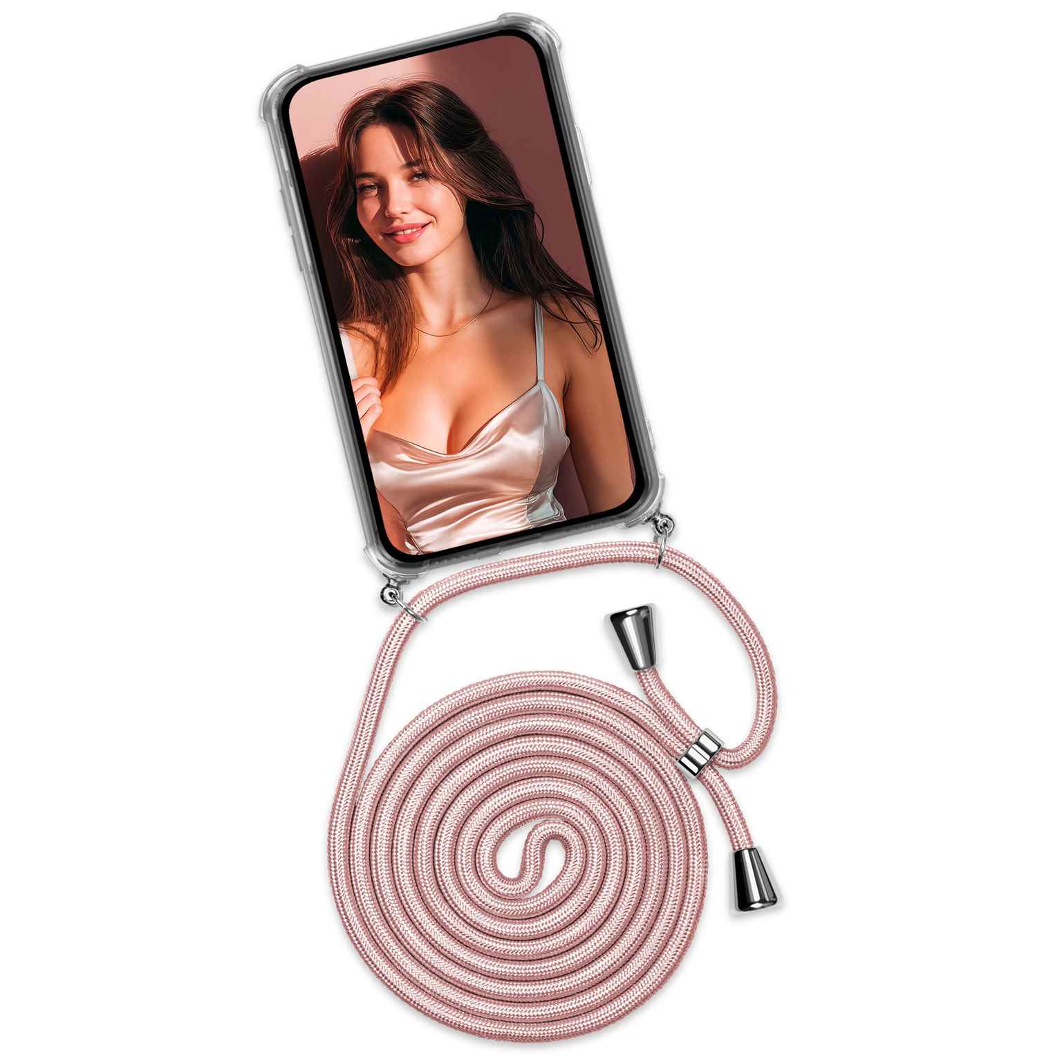ONEFLOW Twist Case Samsung Galaxy S21 Plus Handykette – Stoff Kordel – Weiteres Produktbild 1