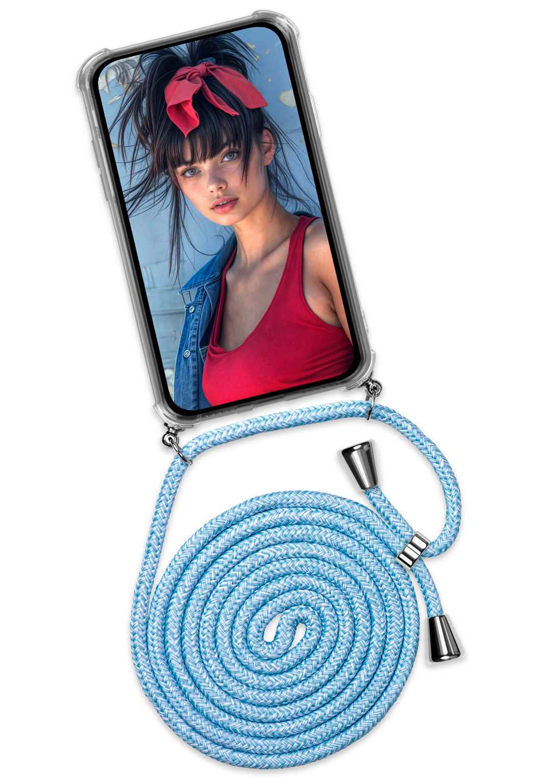 ONEFLOW Twist Case Samsung Galaxy S24 FE Handykette – Stoff Kordel – Weiteres Produktbild 1