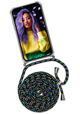 ONEFLOW Twist Case Samsung Galaxy S24 FE Handykette – Stoff Kordel – Night Fever ONEFLOW Twist Case Samsung Galaxy S24 FE Handykette – Stoff Kordel – Night Fever