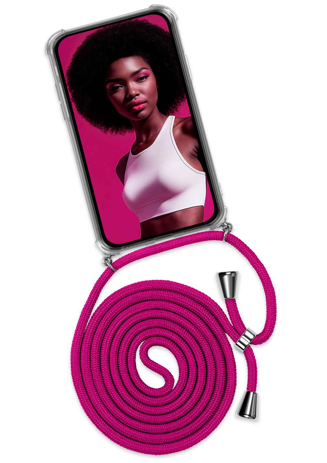 ONEFLOW Twist Case Samsung Galaxy S24 FE Handykette – Stoff Kordel – Weiteres Produktbild 1