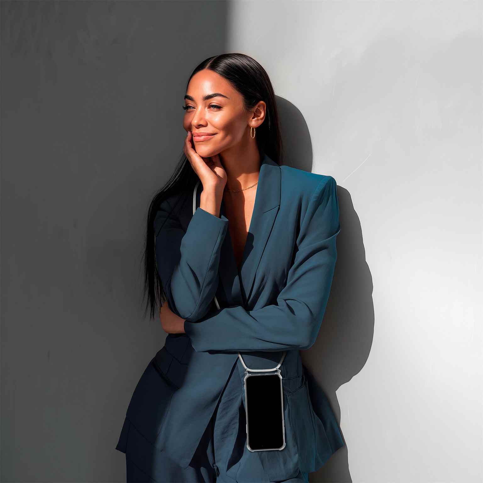 ONEFLOW Twist Case Samsung Galaxy S9 Plus Handykette – Stoff Kordel – Weiteres Produktbild 7