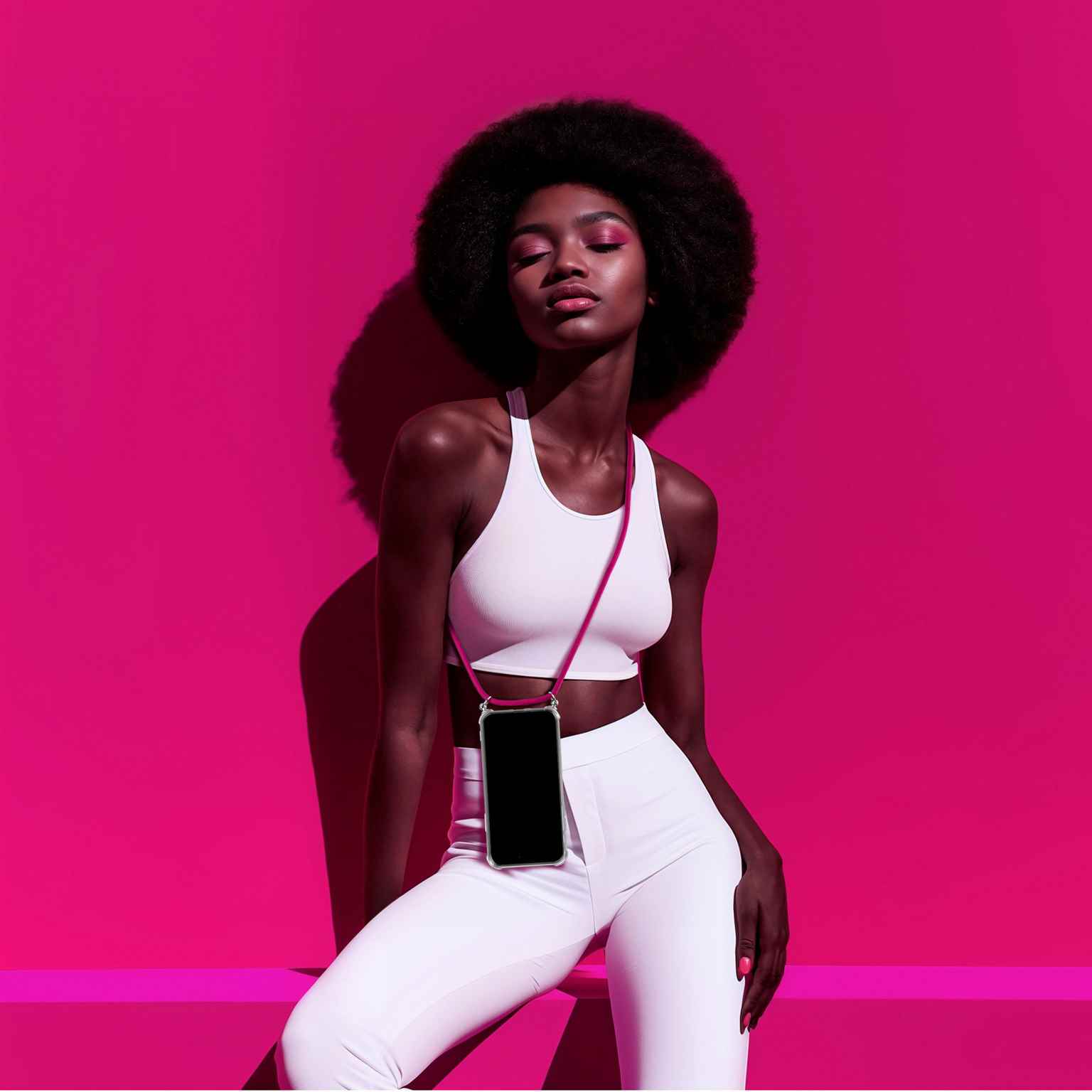 ONEFLOW Twist Case Redmi Note 10S Handykette – Stoff Kordel – Weiteres Produktbild 7