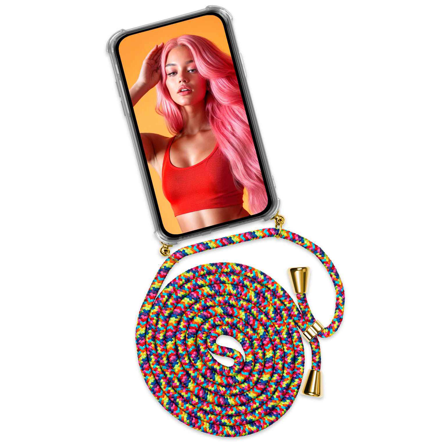 ONEFLOW Twist Case Redmi Note 13 5G Handykette – Stoff Kordel – undefined