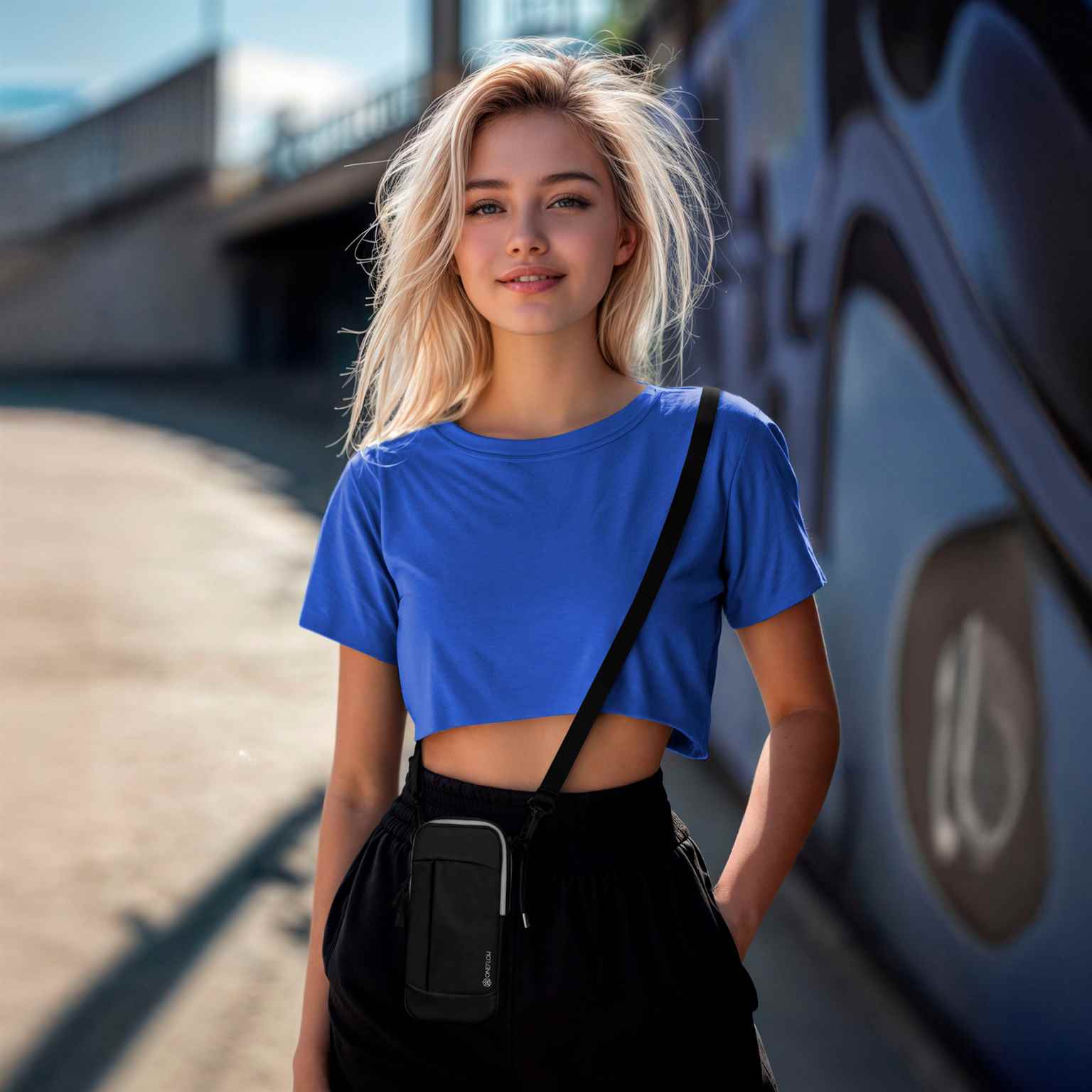 ONEFLOW Urban Sling HMD Skyline Handytasche sportlich – Weiteres Produktbild 6