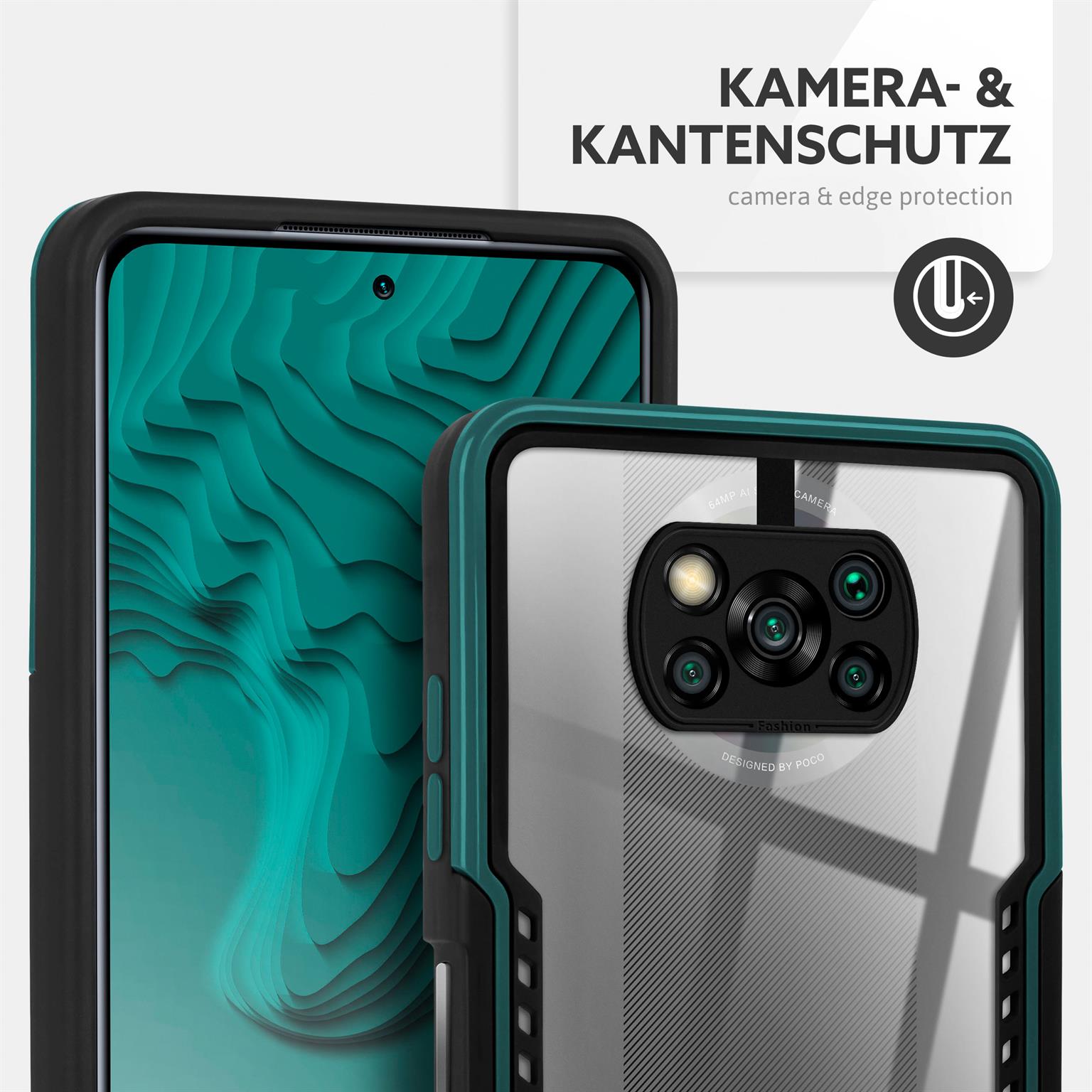 ONEFLOW Vanguard Case Poco X3 NFC Bumper durchsichtig – Weiteres Produktbild 2