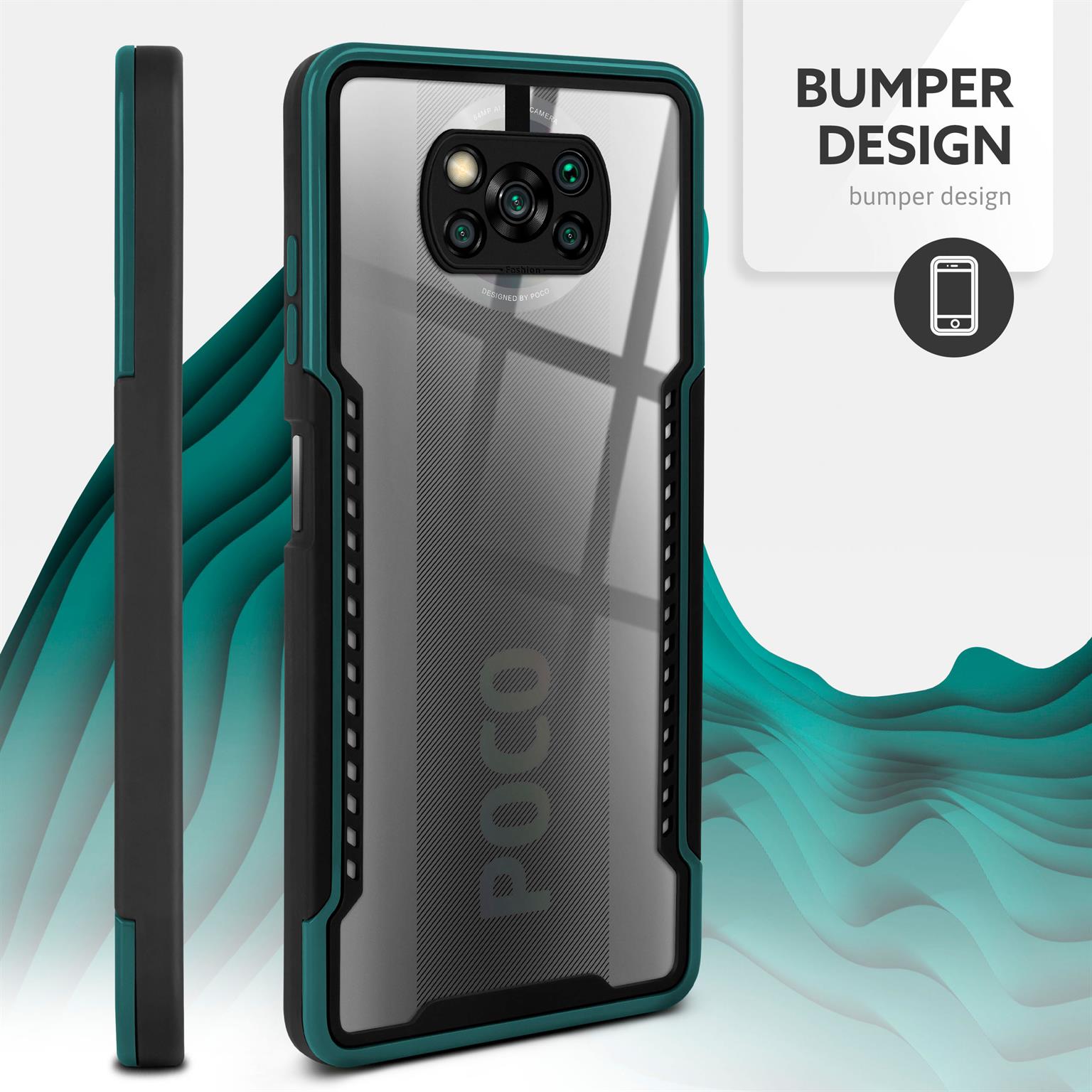 ONEFLOW Vanguard Case Poco X3 NFC Bumper durchsichtig – Weiteres Produktbild 3