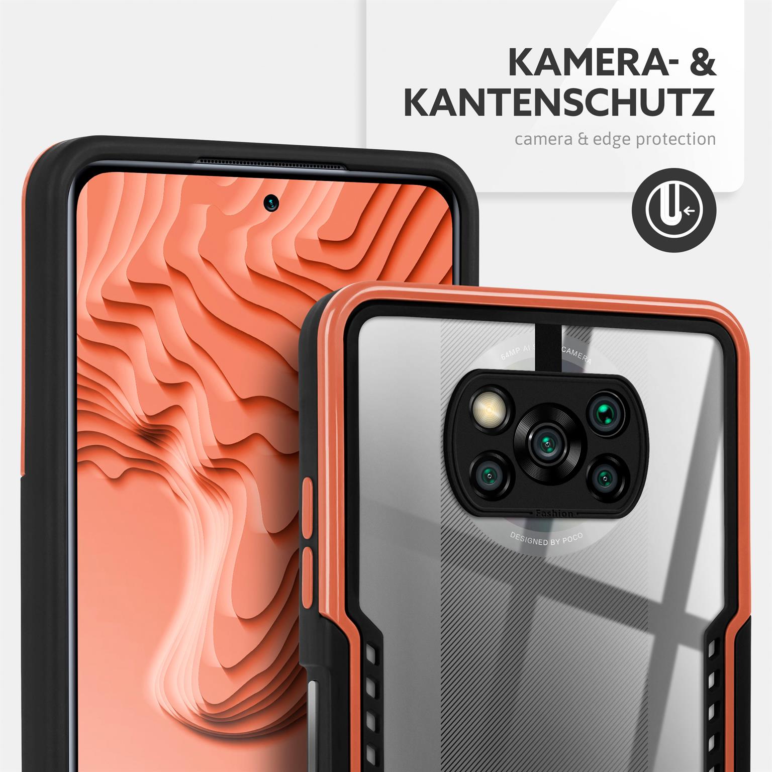 ONEFLOW Vanguard Case Poco X3 NFC Bumper durchsichtig – Weiteres Produktbild 2