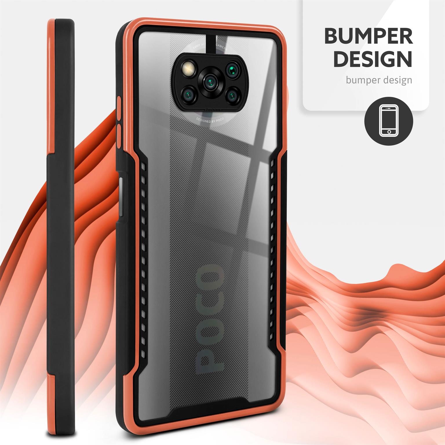 ONEFLOW Vanguard Case Poco X3 NFC Bumper durchsichtig – Weiteres Produktbild 3