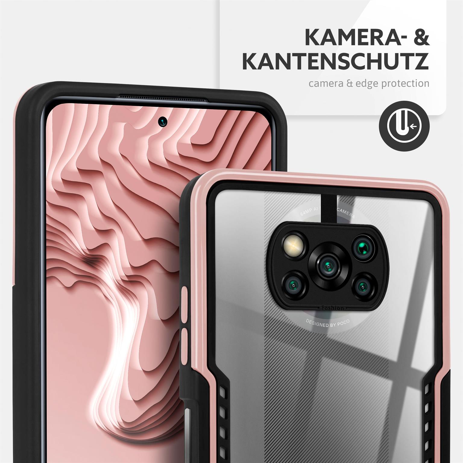 ONEFLOW Vanguard Case Poco X3 NFC Bumper durchsichtig – Weiteres Produktbild 2