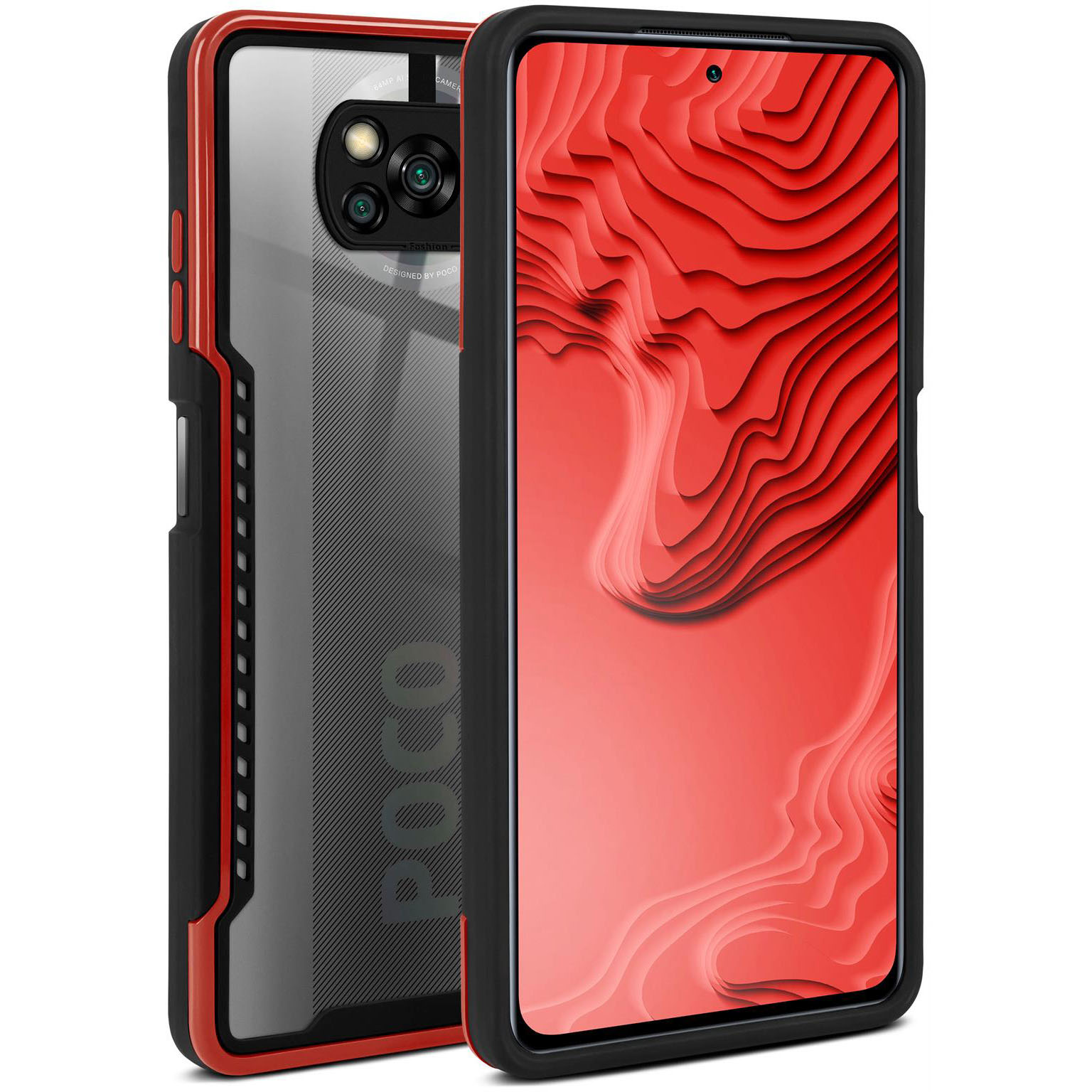 ONEFLOW Vanguard Case Poco X3 NFC Bumper durchsichtig – Weiteres Produktbild 1