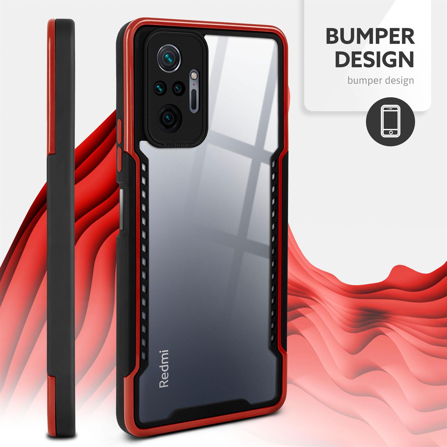 ONEFLOW Vanguard Case Redmi Note 10 Pro Bumper durchsichtig – Weiteres Produktbild 2