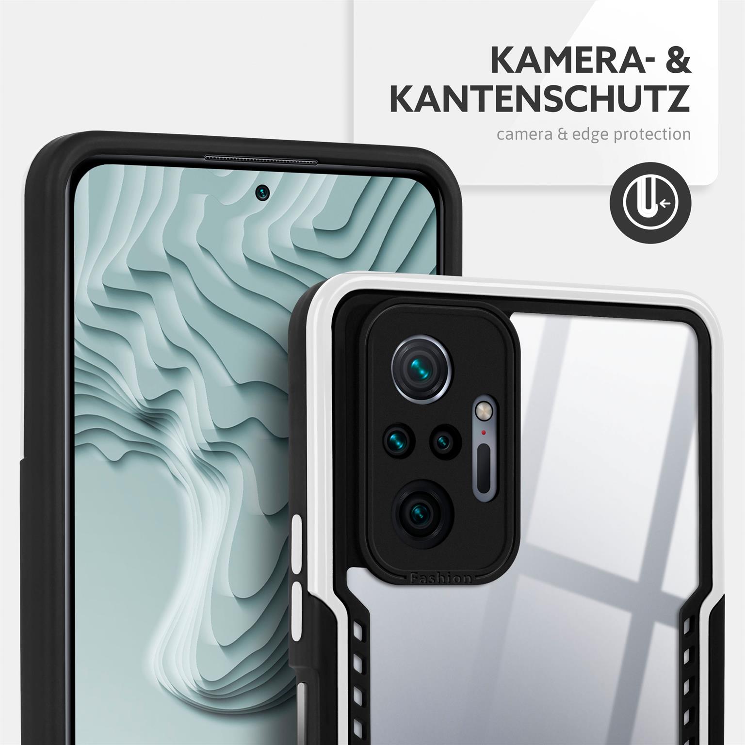 ONEFLOW Vanguard Case Redmi Note 10 Pro Bumper durchsichtig – Weiteres Produktbild 1