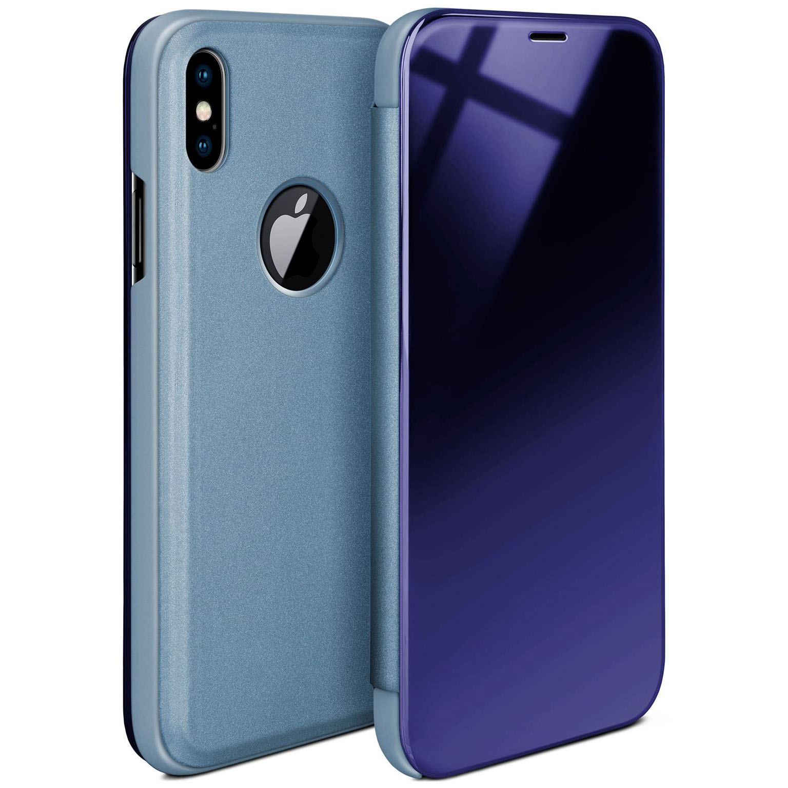 moex Void Case iPhone XS Klapphülle Hochglanz – Aqua