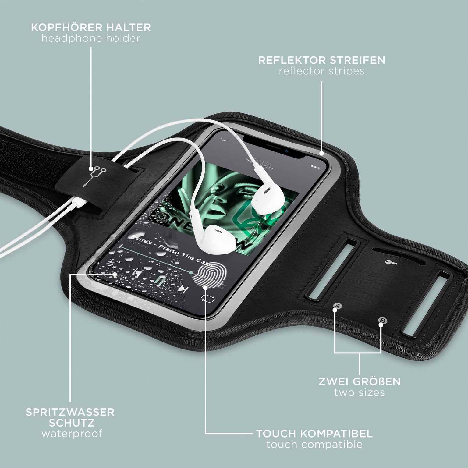 ONEFLOW Workout Case Motorola Moto G55 5G Sportarmband zum Joggen – Weiteres Produktbild 5
