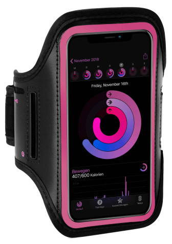 ONEFLOW Workout Case Samsung Galaxy S10 Sportarmband zum Joggen – Pink Schwarz