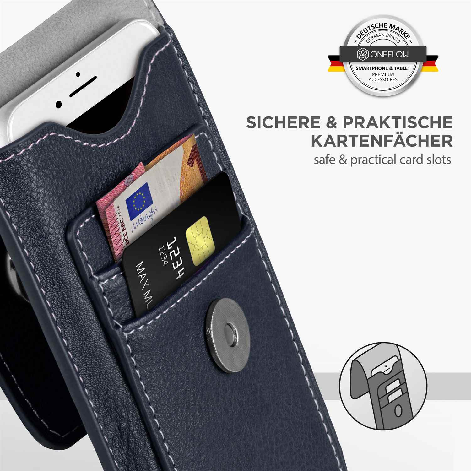 ONEFLOW Zeal Case iPhone 6s Einsteckhülle mit Kartenfach – Weiteres Produktbild 2