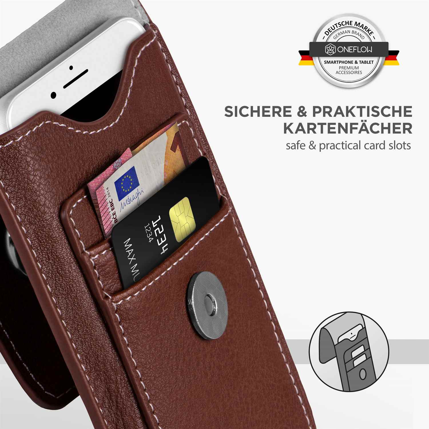ONEFLOW Zeal Case iPhone SE (2020) Einsteckhülle mit Kartenfach – Weiteres Produktbild 2