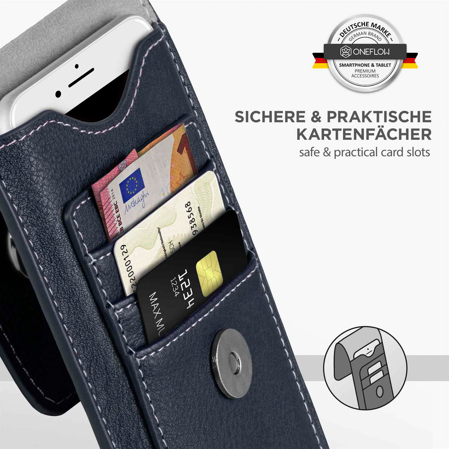 ONEFLOW Zeal Case Xiaomi 13 Einsteckhülle mit Kartenfach – Weiteres Produktbild 2