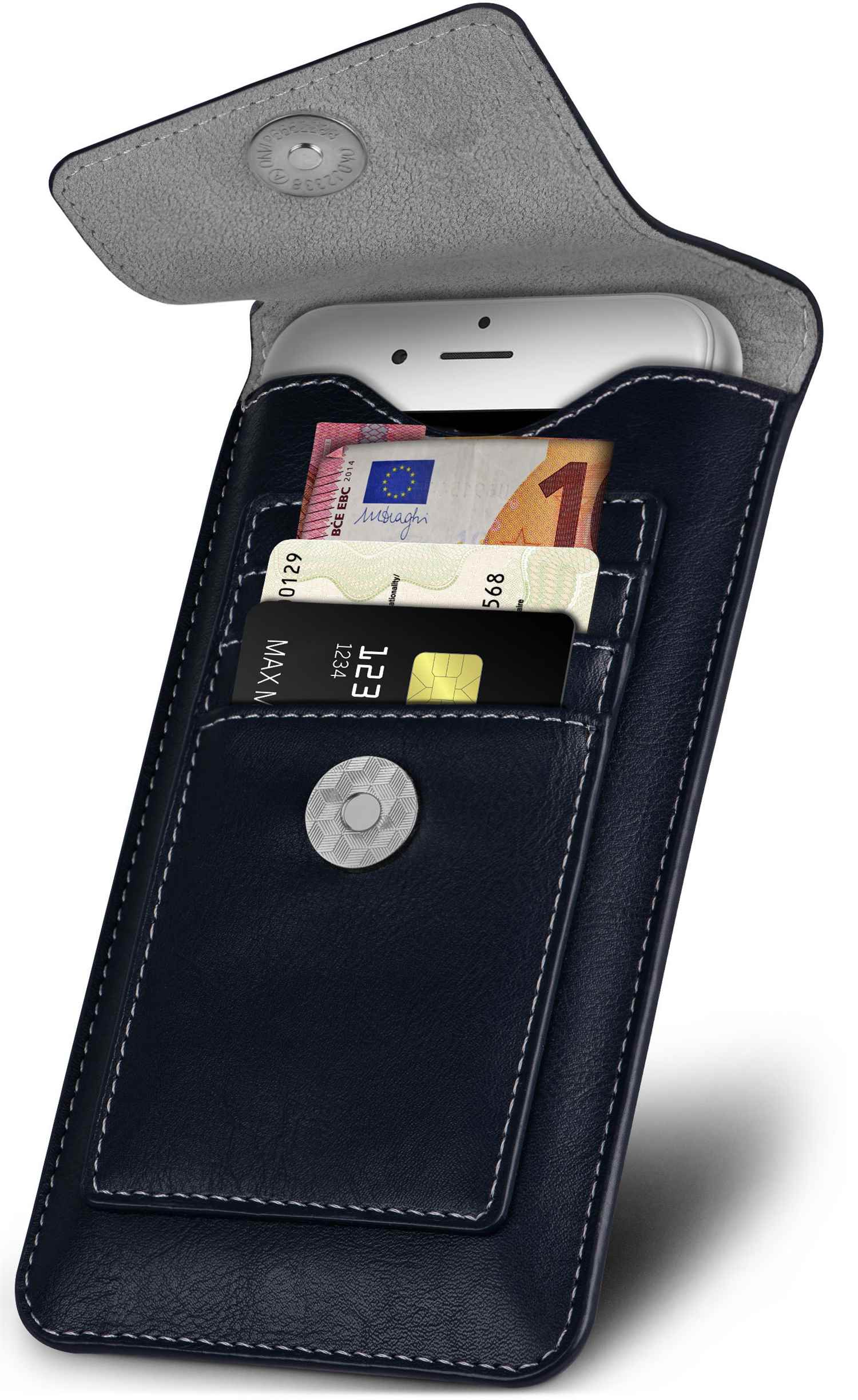 ONEFLOW Zeal Case Samsung Galaxy M21 Einsteckhülle mit Kartenfach – Azur