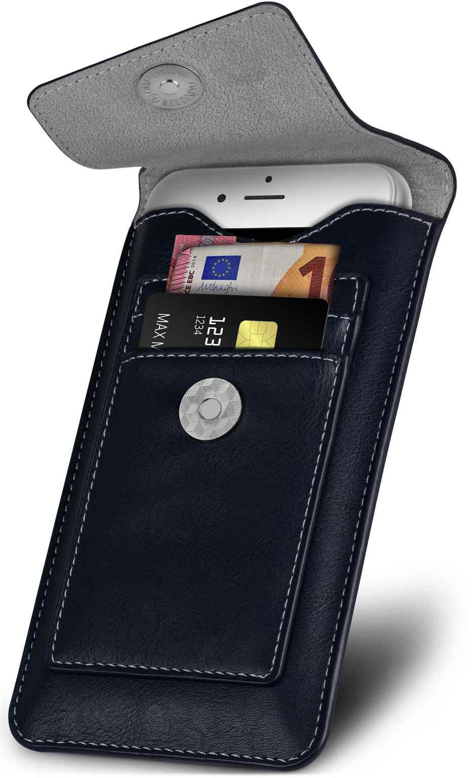 ONEFLOW Zeal Case Samsung Galaxy S23 Einsteckhülle mit Kartenfach – Azur