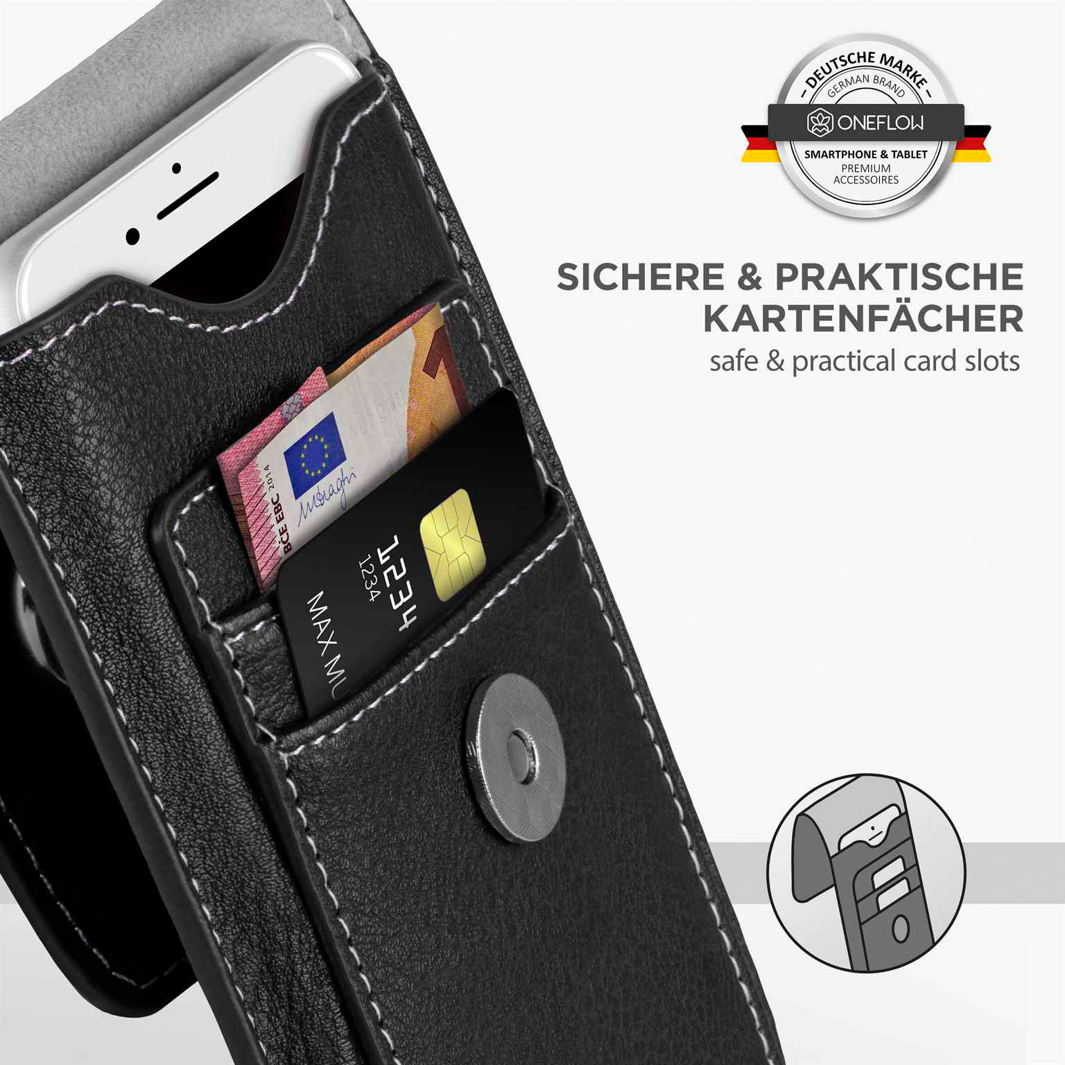 ONEFLOW Zeal Case Samsung Galaxy S23 Einsteckhülle mit Kartenfach – Weiteres Produktbild 3