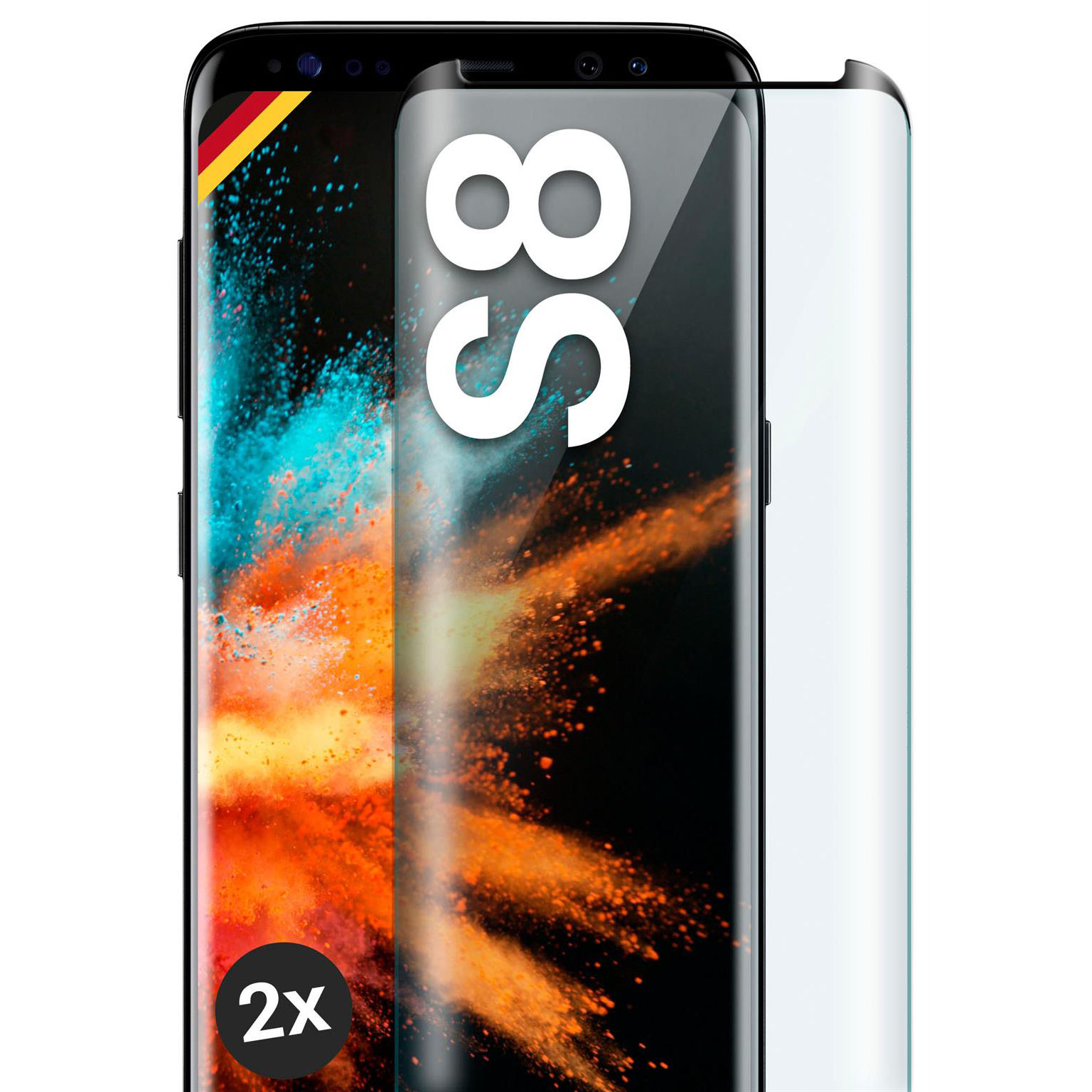 moex CurveProtect S für Samsung Galaxy S8 – Hüllenfreundliche Schutzfolie – Curved 3D Panzerglas – Weiteres Produktbild 1 moex CurveProtect S für Samsung Galaxy S8 – Hüllenfreundliche Schutzfolie – Curved 3D Panzerglas – Weiteres Produktbild 1