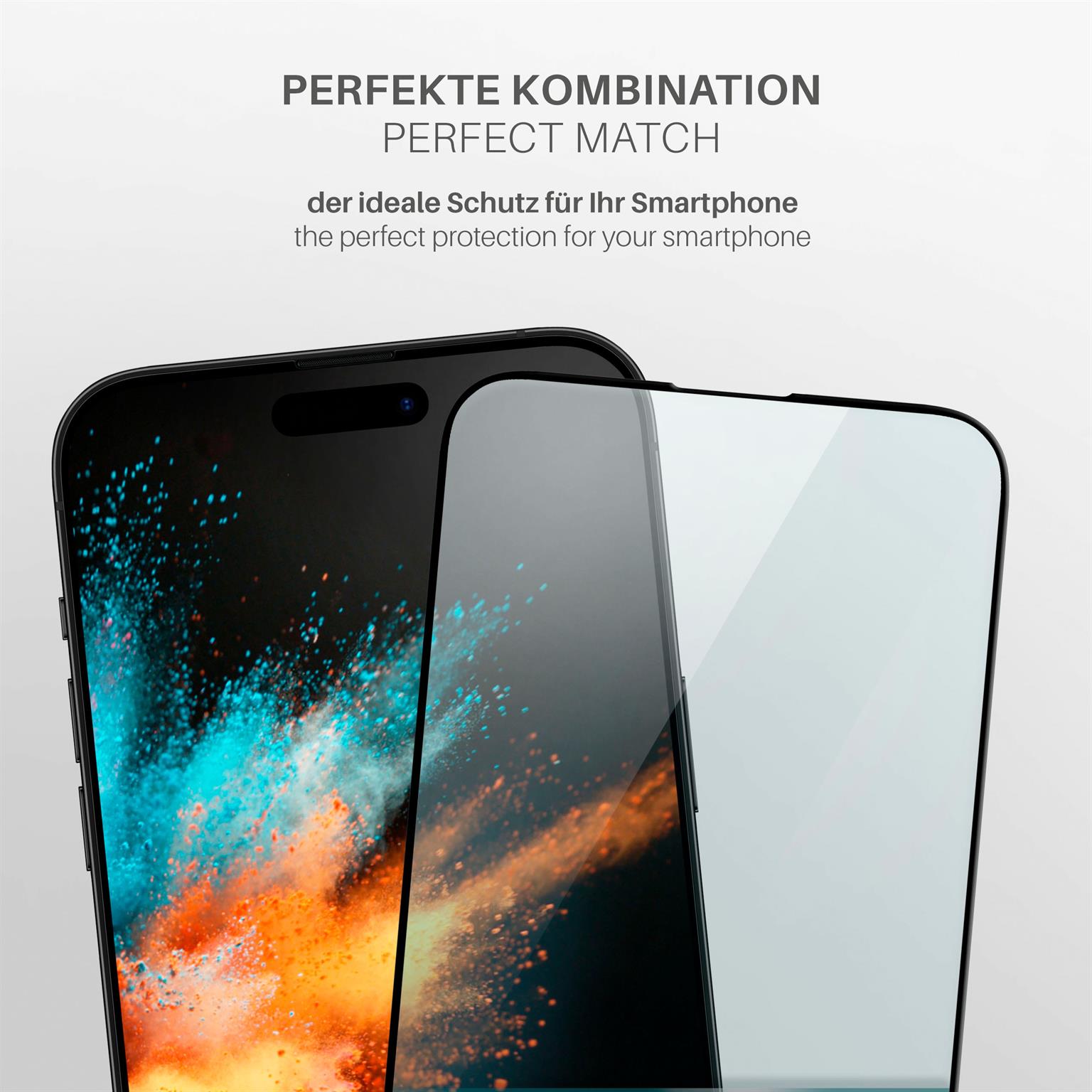 moex CurveProtect iPhone 15 Pro Max Panzerglas 3D Full Screen – Weiteres Produktbild 3