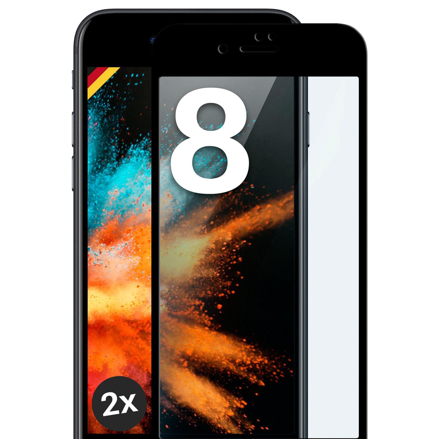 moex CurveProtect iPhone 8 Panzerglas 3D Full Screen – 2x Black moex CurveProtect iPhone 8 Panzerglas 3D Full Screen – 2x Black