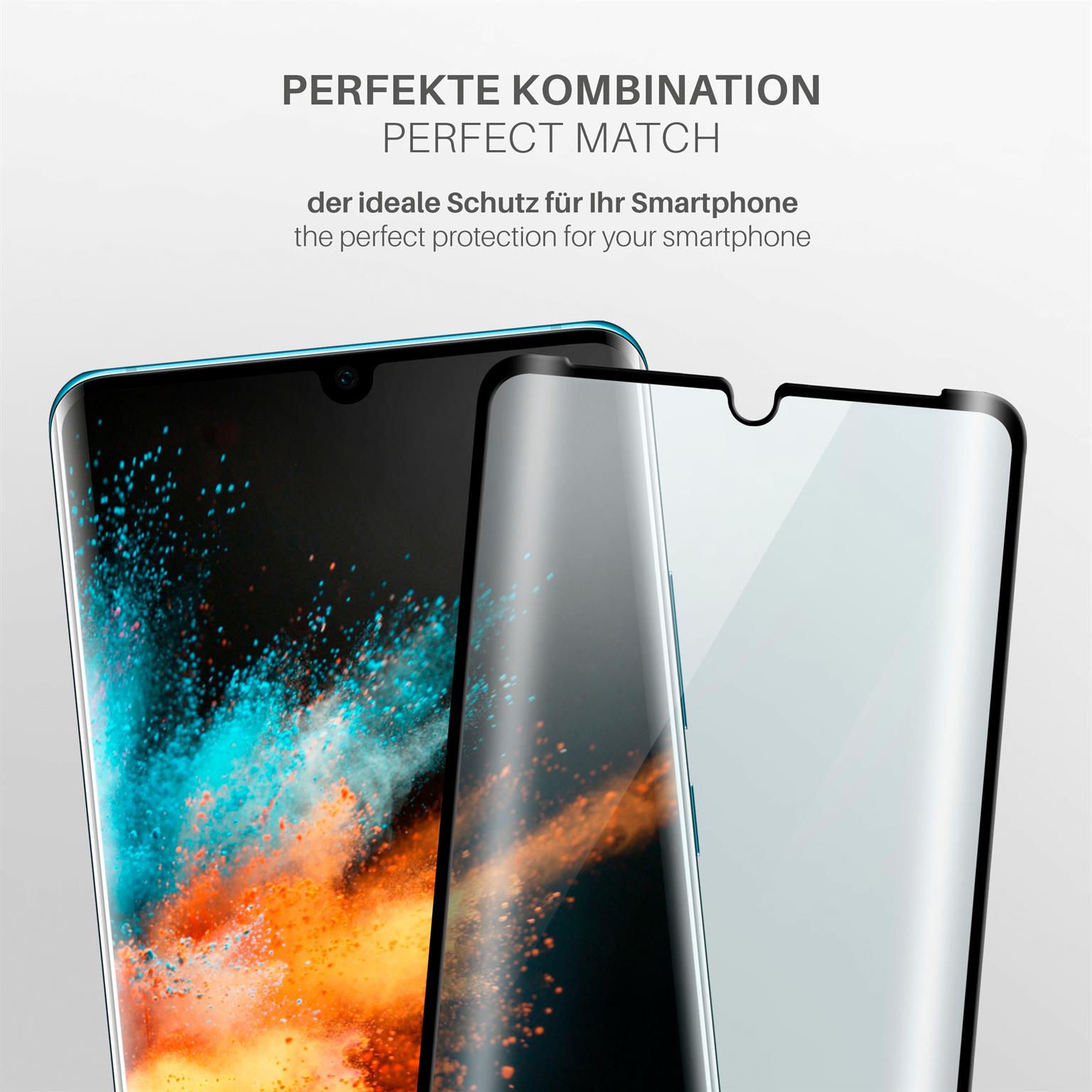 moex CurveProtect Huawei P30 Pro New Edition Panzerglas 3D Full Screen – Weiteres Produktbild 3