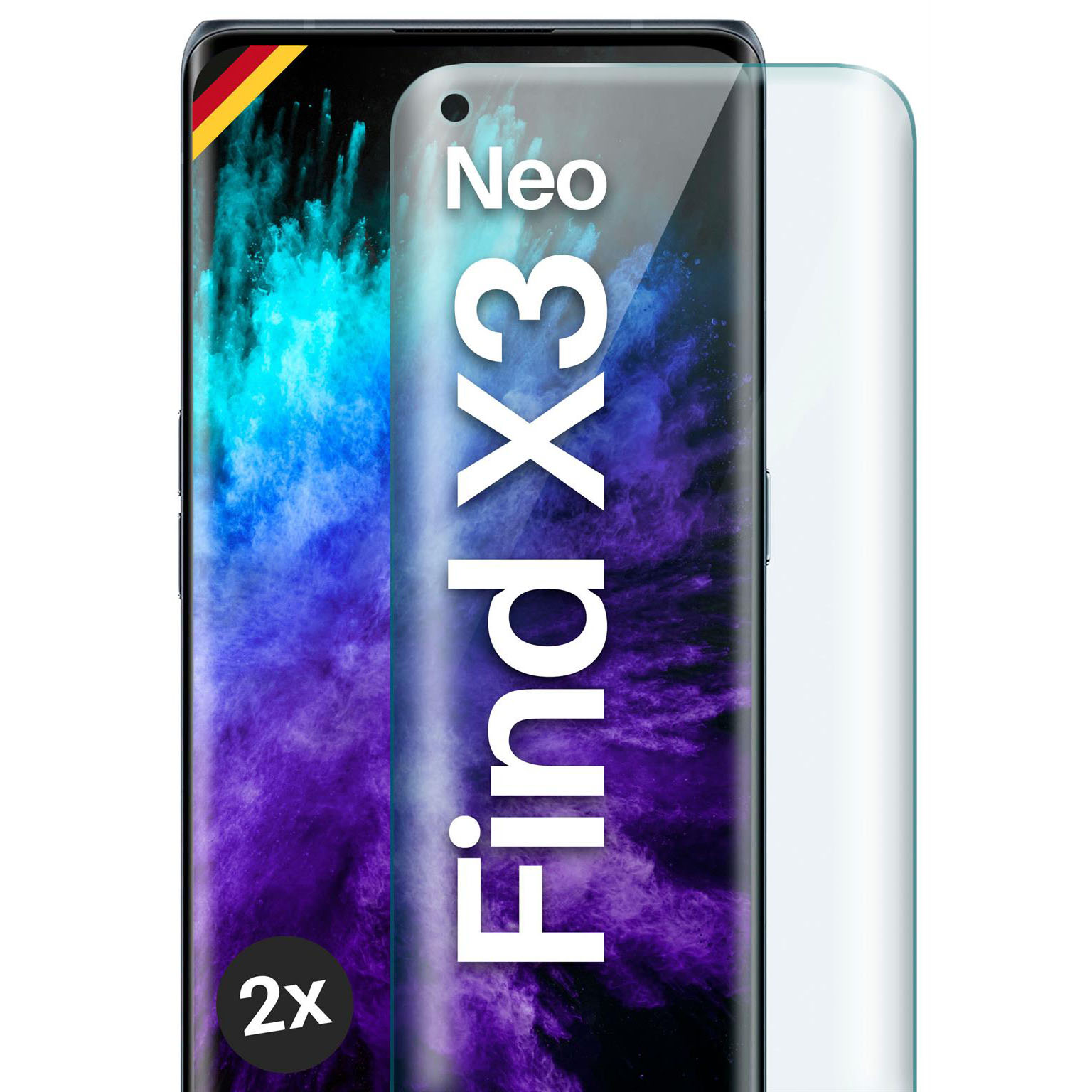 moex CurveProtect Oppo Find X3 Neo Panzerglas 3D Full Screen – Weiteres Produktbild 1 moex CurveProtect Oppo Find X3 Neo Panzerglas 3D Full Screen – Weiteres Produktbild 1