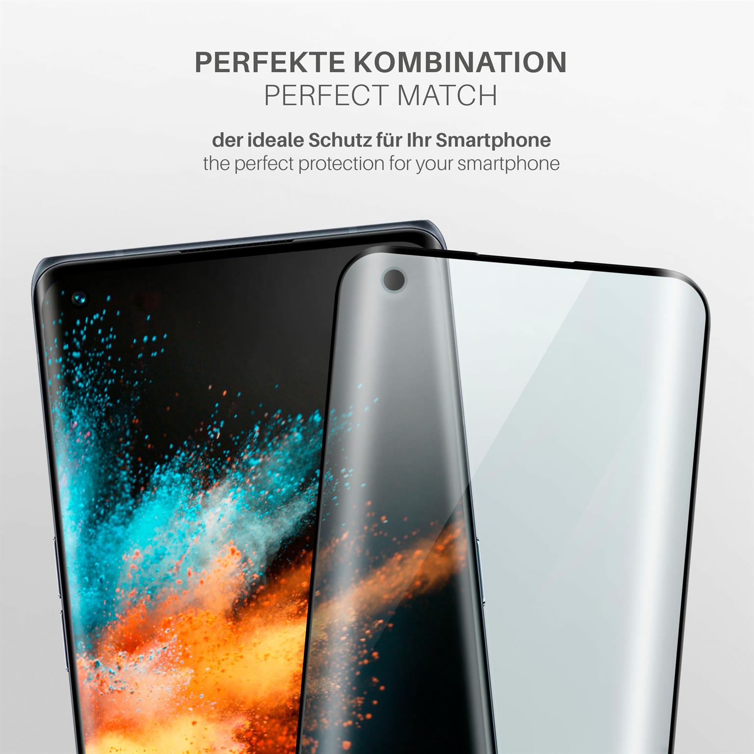 moex CurveProtect Oppo Find X3 Neo Panzerglas 3D Full Screen – Weiteres Produktbild 2