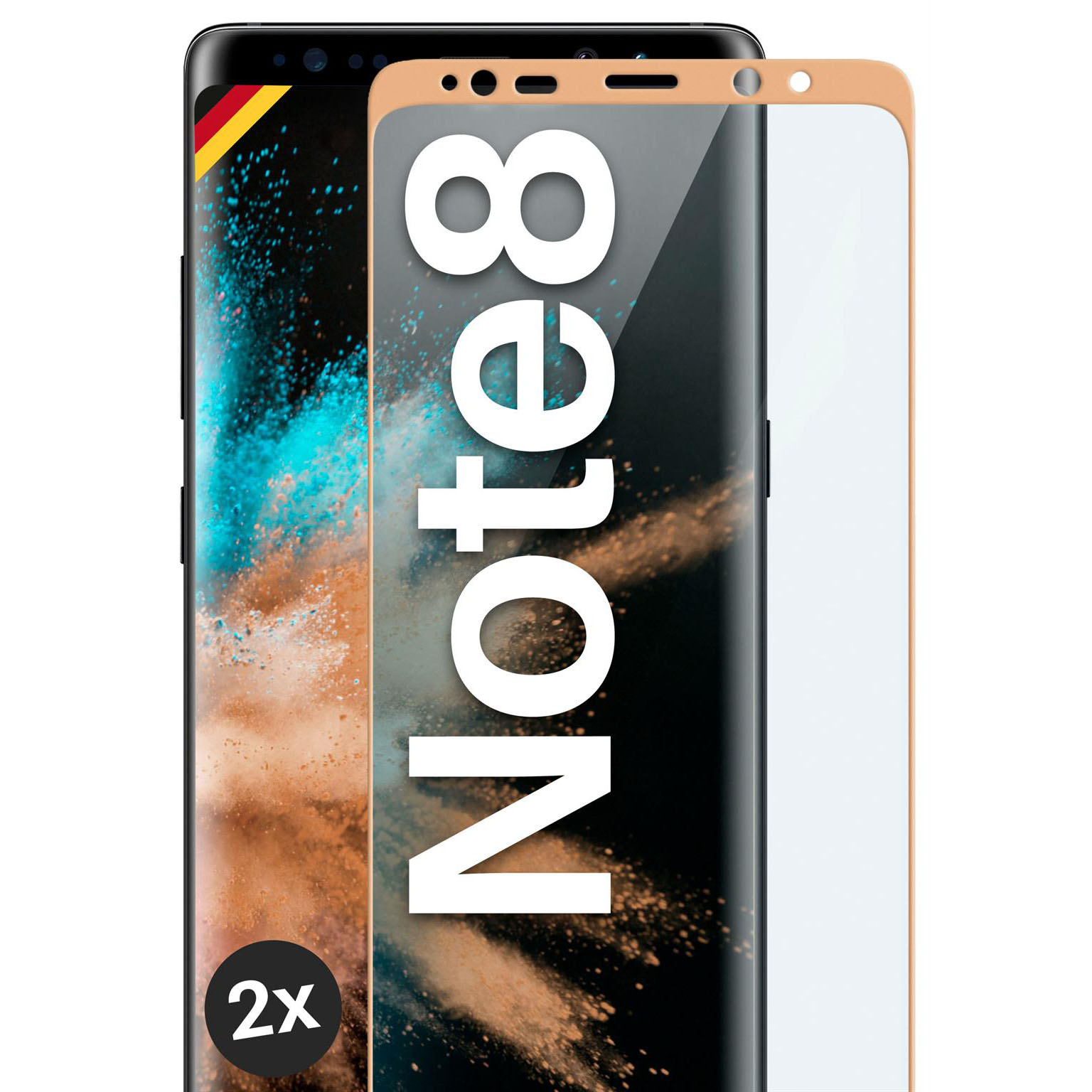 moex CurveProtect Samsung Galaxy Note 8 Panzerglas 3D Full Screen