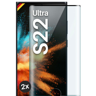 moex CurveProtect Samsung Galaxy S22 Ultra Panzerglas 3D Full Screen – 2x Black