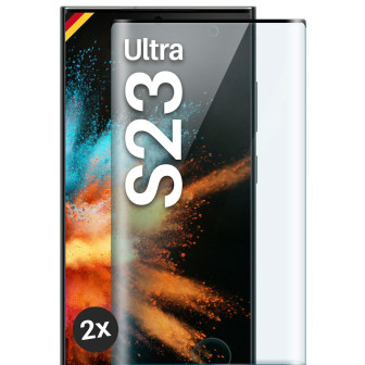 moex CurveProtect Samsung Galaxy S23 Ultra Panzerglas 3D Full Screen – 2x Black