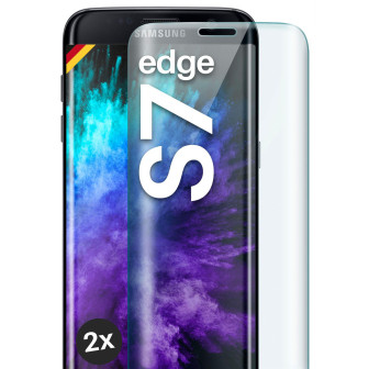 moex moex CurveProtect Samsung Galaxy S7 Edge Panzerglas 3D Full Screen – 2x Clear