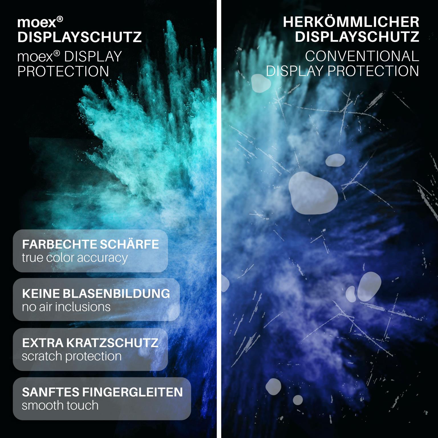moex CurveProtect S für Samsung Galaxy S8 Plus – Hüllenfreundliche Schutzfolie – Curved 3D Panzerglas – Weiteres Produktbild 3