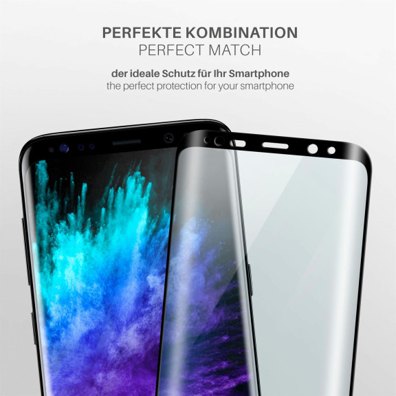 moex CurveProtect Samsung Galaxy S8 Plus Panzerglas 3D Full Screen – Weiteres Produktbild 3