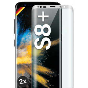 moex moex CurveProtect Samsung Galaxy S8 Plus Panzerglas 3D Full Screen – 2x Silver